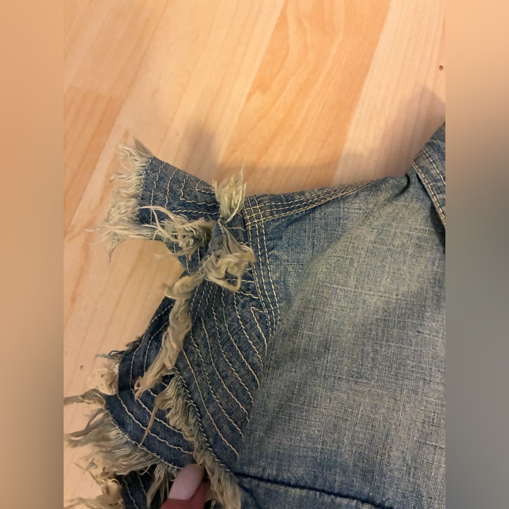 Vintage Sacai Luck Distressed Denim Belted Shirt Dress - Picture 5 of 16